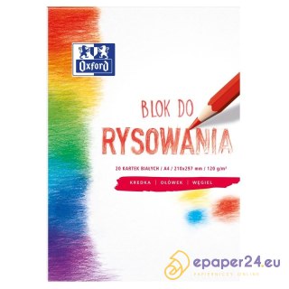 Blok rysunkowy Oxford A4/20k biały