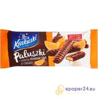 CIASTKA KRAKUSKI PALUSZKI 144g POMARAŃCZOWA GALARETKA