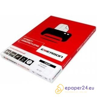 Etykiety Emerson A4 śr.40mm różowe (25)