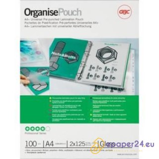 FOLIA LAMINACYJNA GBC A4+/2x125µm PERFORACJA BŁYSK (100)