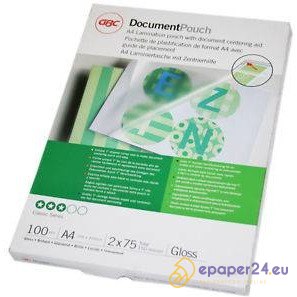 FOLIA LAMINACYJNA GBC A4/2x75µm BŁYSK (100)
