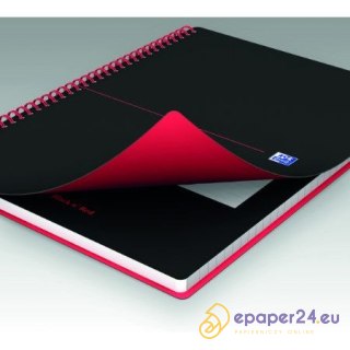 KOŁOZESZYT OXFORD BLACK n' RED A5/70K LINIA