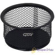 METALOWY POJEMNIK NA SPINACZE CZARNY