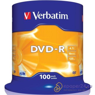 PŁYTY VERBATIM DVD-R cake100