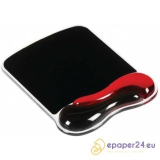PODKŁADKA POD MYSZ KENSINGTON DUO GEL CZERWONO-CZARNA