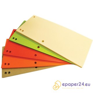 Przekładki kartonowe Office Products 1/3 A4 mix kolor (100)