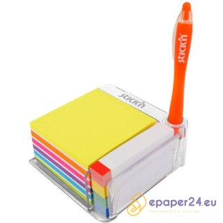 PRZYBORNIK NA BIURKO STICK'N Z KARTECZKAMI I ZAKŁA