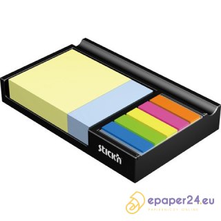 PRZYBORNIK NA BIURKO STICK'N Z KARTECZKAMI I ZAKŁA
