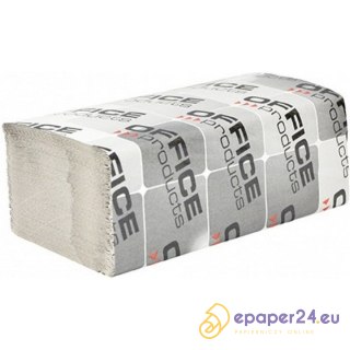 Ręczniki składane Office Products ZZ 1w makulatura szare (20x200)