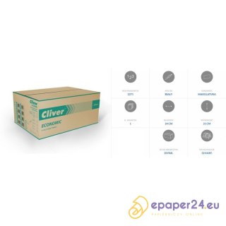Ręczniki składane Cliver Economic V-Fold 1w makulatura białe (20x200)