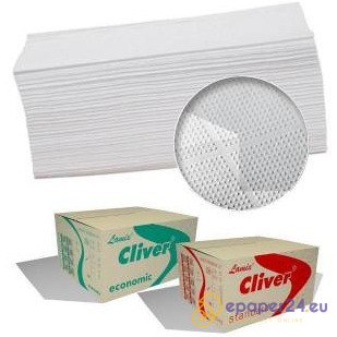 Ręczniki składane Cliver Economic V-Fold 1w makulatura szare (20x200)