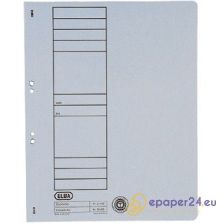 SKOROSZYT KARTONOWY ELBA A4 OCZKOWY SZARY