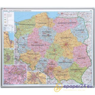 Tablica mapa administracyjna 102,5x120 alu23