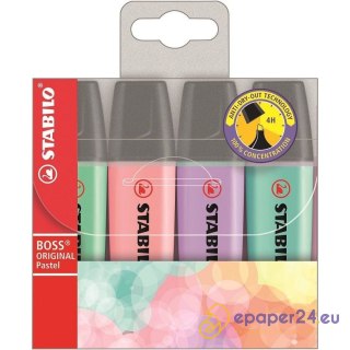 ZAKREŚLACZE STABILO BOSS ORIGINAL 4 KOLORY PASTEL