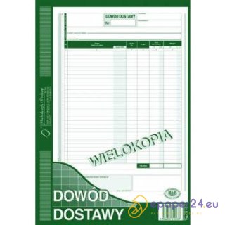Dowód dostawy A4