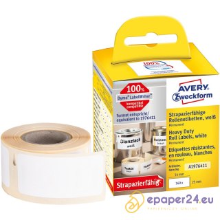 Etykiety na rolce Avery Zweckform 25x54mm Heavy Duty białe (160)