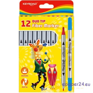 Flamastry Keyroad Fiber Marker Duo 12 kolorów