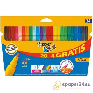 Flamastry BiC Kids Visa 24 kolory