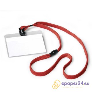 IDENTYFIKATOR DURABLE 60x90mm TAŚMA CZERWONA (10)