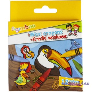 Kredki świecowe Gimboo 12 kolorów