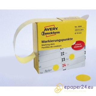 KÓŁKA AVERY śr.19mm TRWAŁE ŻÓŁTE (250)