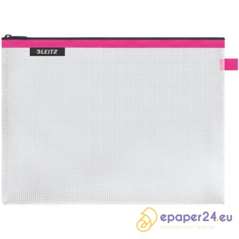 Koszulka z suwakiem Leitz Wow 23x30cm różowa Koszulka z suwakiem Leitz Wow 23x30cm różowa