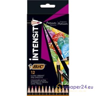 Kredki ołówkowe BiC Intensity Premium 12 kolorów