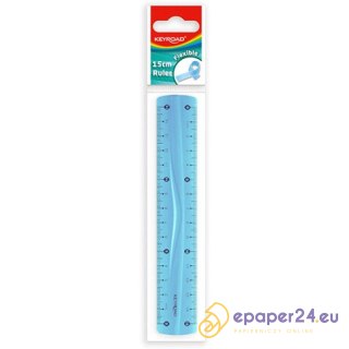 Linijka plastikowa Keyroad 15cm elastyczna mix kolorów