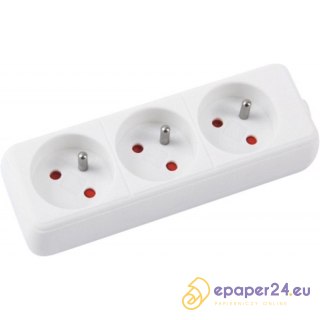 Listwa zasilająca Office Products 1.5m/3g biała