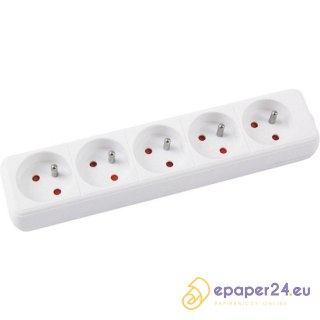 Listwa zasilająca Office Products 1.5m/5g biała