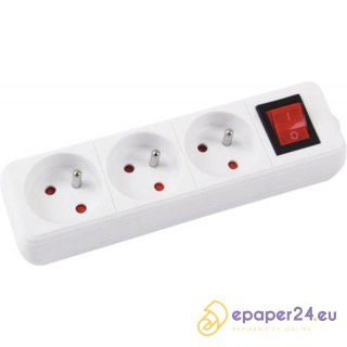 Listwa zasilająca Office Products 3m/3g biała