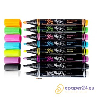 Marker kredowy Rystor Glass RMG-1 czarny