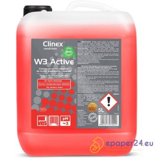 Preparat Clinex W3 Active 5L (do mycia łazienek i sanitariatów)