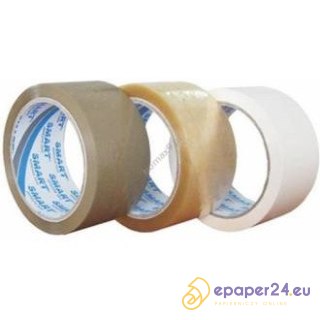 TAŚMA PAKOWA SMART 48mm/46m KAUCZUK BIAŁA