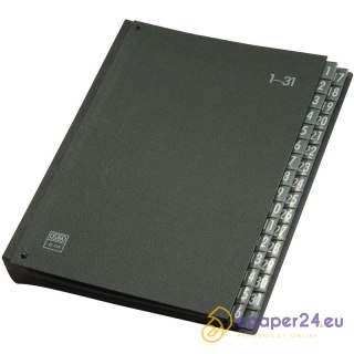 Teczka korespondencyjna Elba A4 1-31 czarna