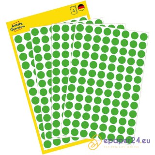 KÓŁKA AVERY śr.8mm USUWALNE ZIELONE (4x104)