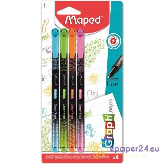 CIENKOPISY MAPED GRAPH'PEPS DECO FANCY 4 KOL
