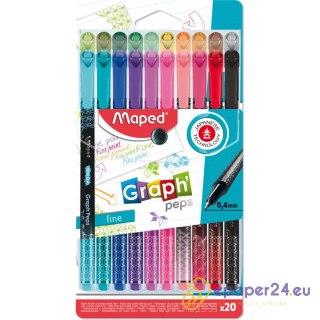 CIENKOPISY MAPED GRAPH'PEPS DECO0,4mm 20 KOLORÓW