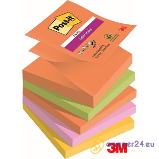 Karteczki Post-it Super Sticky Z-Notes 76x76mm (R330-5SS-BOOS) 4 kolory (5x90)