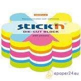 Karteczki Stick'n 67x67mm kwiatek 5 kolorów (250)