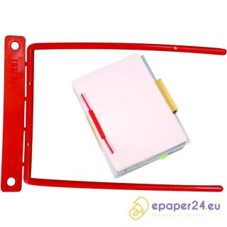 Klipsy archiwizacyjne Q-Connect D-Clip czerwone (100)
