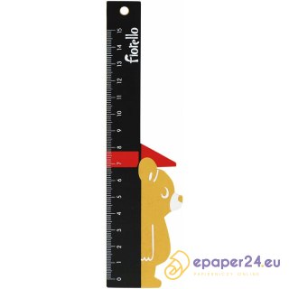 Linijka drewniana Fiorello 15cm miś miarka