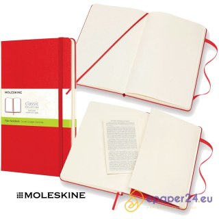 Notatnik Moleskine Classic L (13x21cm) gładki czerwony