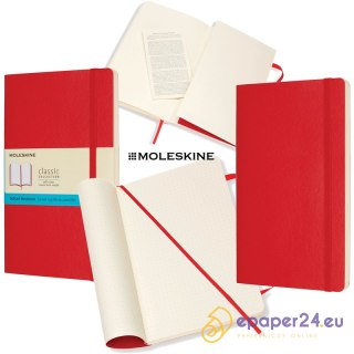 Notatnik Moleskine Classic L (13x21cm) kropki czerwony