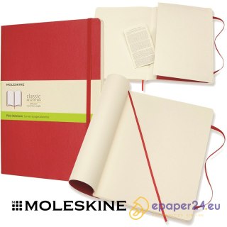 Notatnik Moleskine Classic XL (19x25cm) gładki czerwony