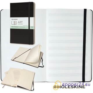 Notatnik Moleskine Music L (13x21cm) 5 linia czarny