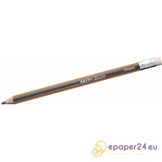 Ołówek Maped Black'Peps Jumbo HB z gumką