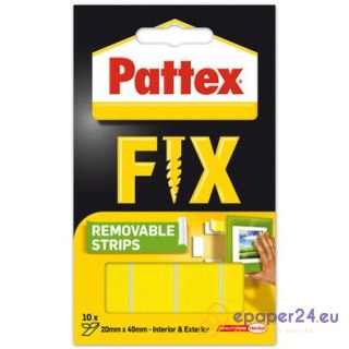 Paski montażowe Pattex Fix 20x40mm usuwalne (10)