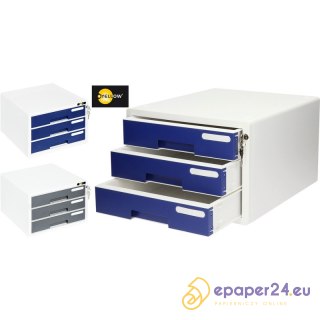 Pojemnik 3 szuflady Yellow One YL-SP03 biało-granatowy