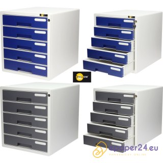 Pojemnik 5 szuflad Yellow One YL-SP05 biało-granatowy